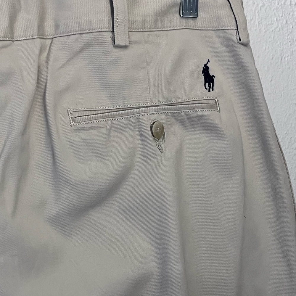 Men Polo Ralph Lauren Ethan Pant Tan Preppy Chino Khaki 100% Cotton 38x32 - Picture 4 of 5